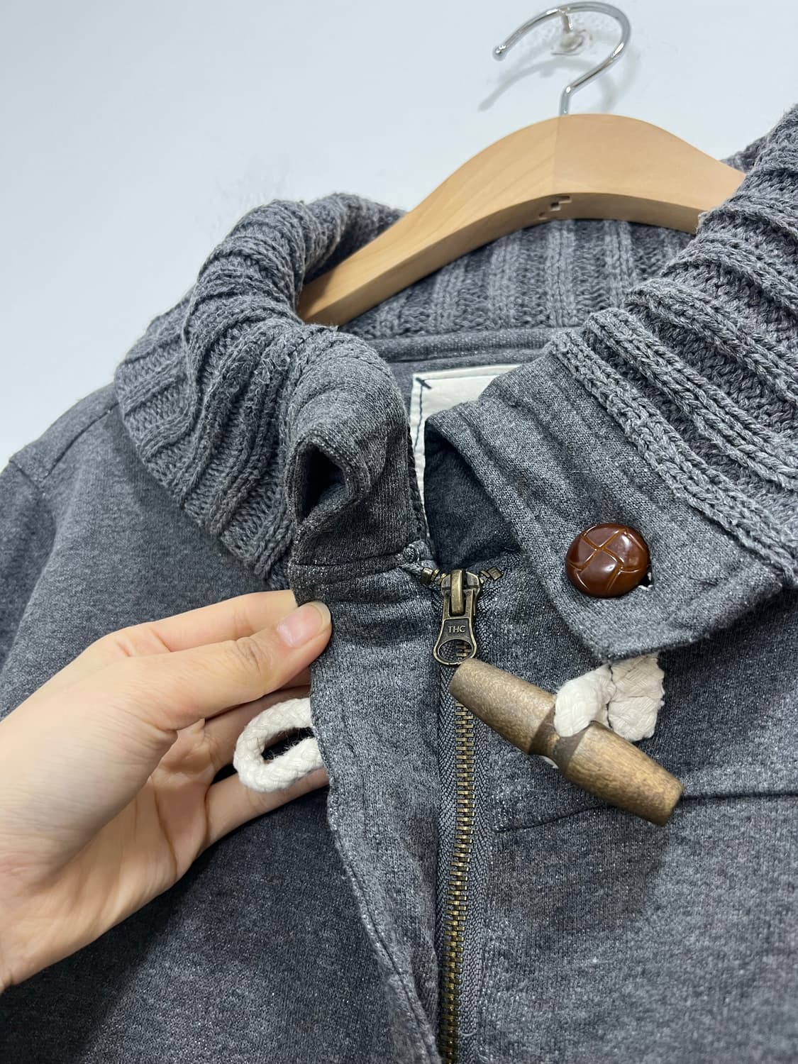 일본 빈티지 모리걸 메론빵 떡볶이 단추 집업 상품이미지4