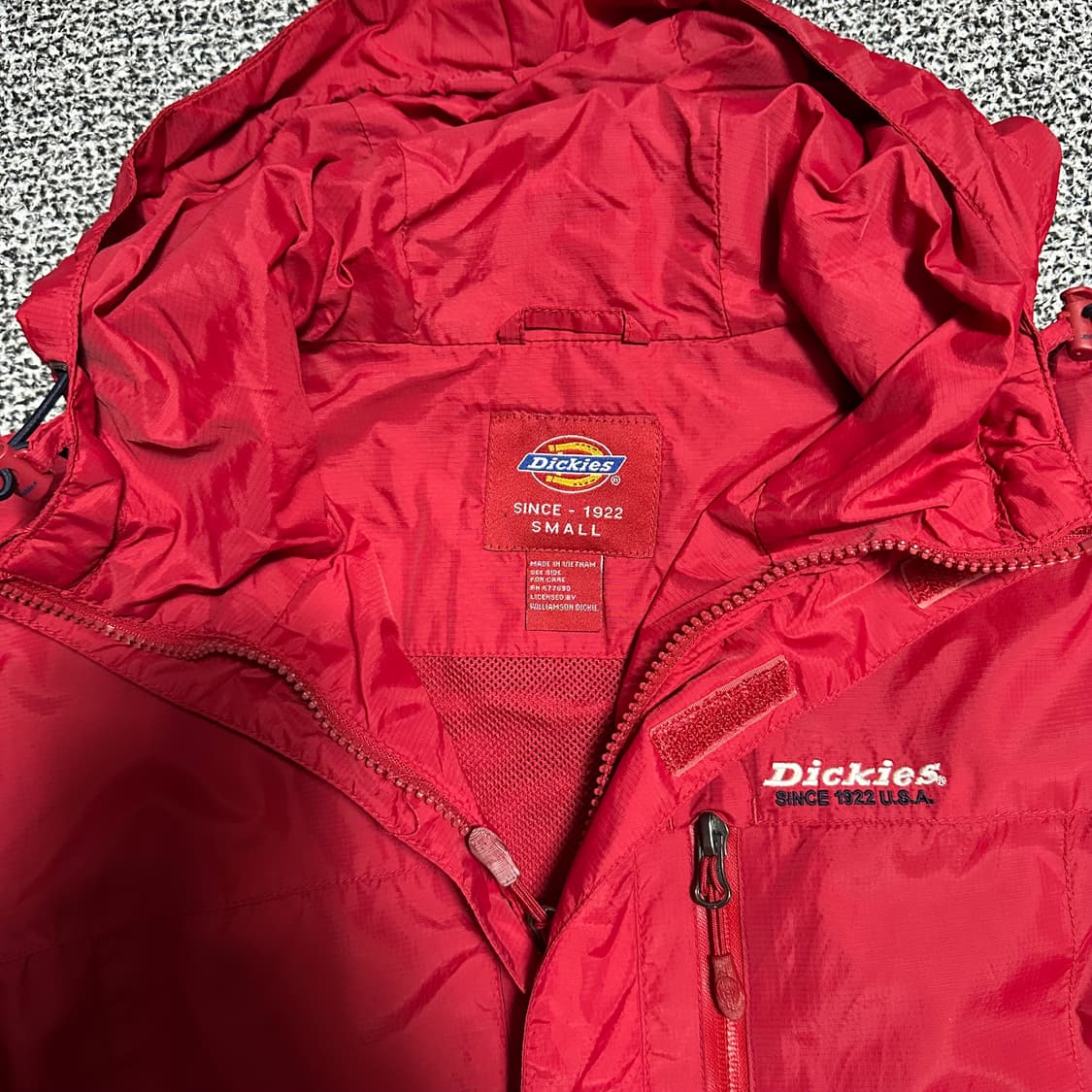 (M추천) 디키즈 레드 후드 바람막이 자켓 상품이미지2