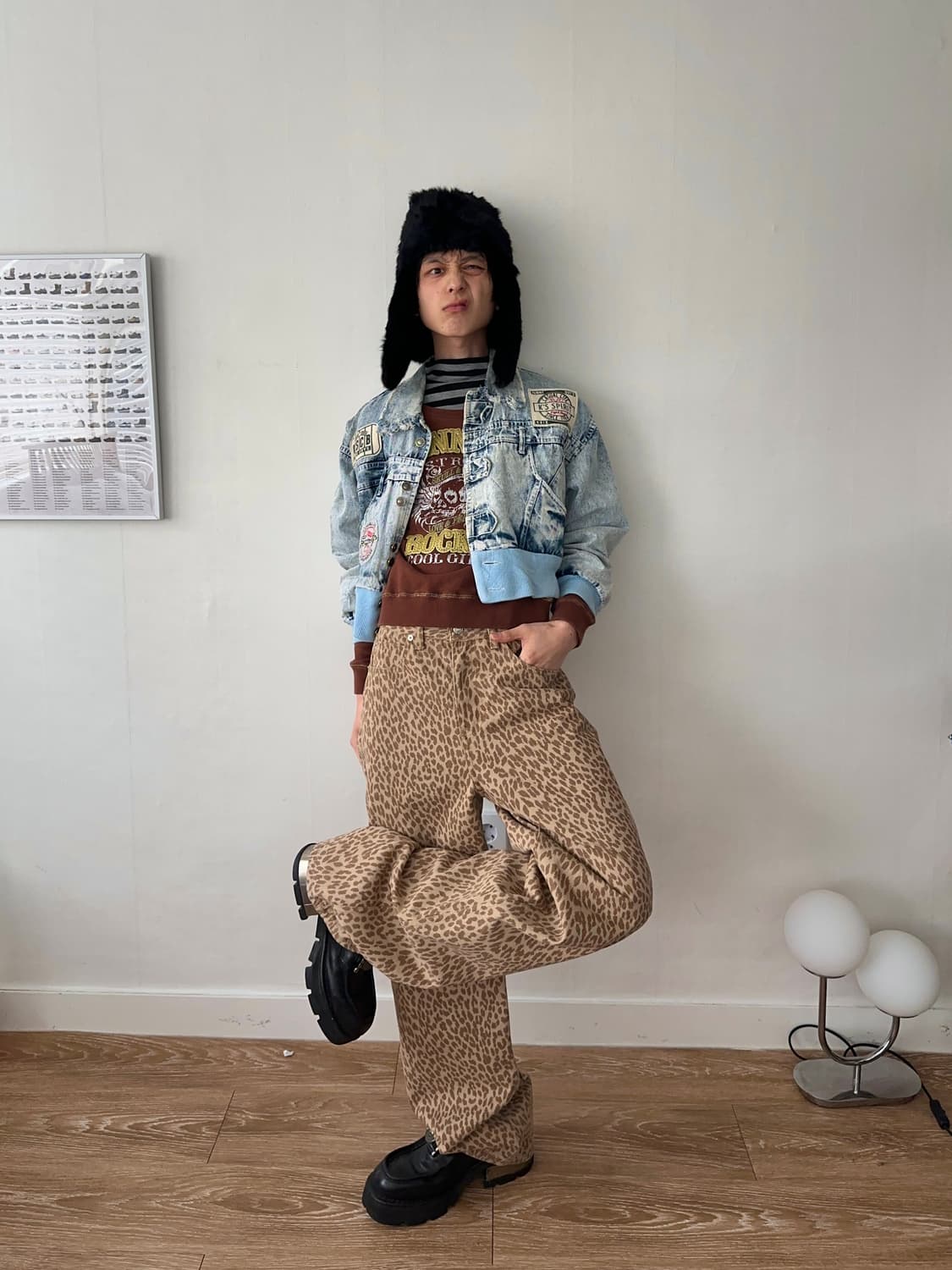 Annies Club 레트로 폴라 레이어 스웻셔츠 상품이미지5