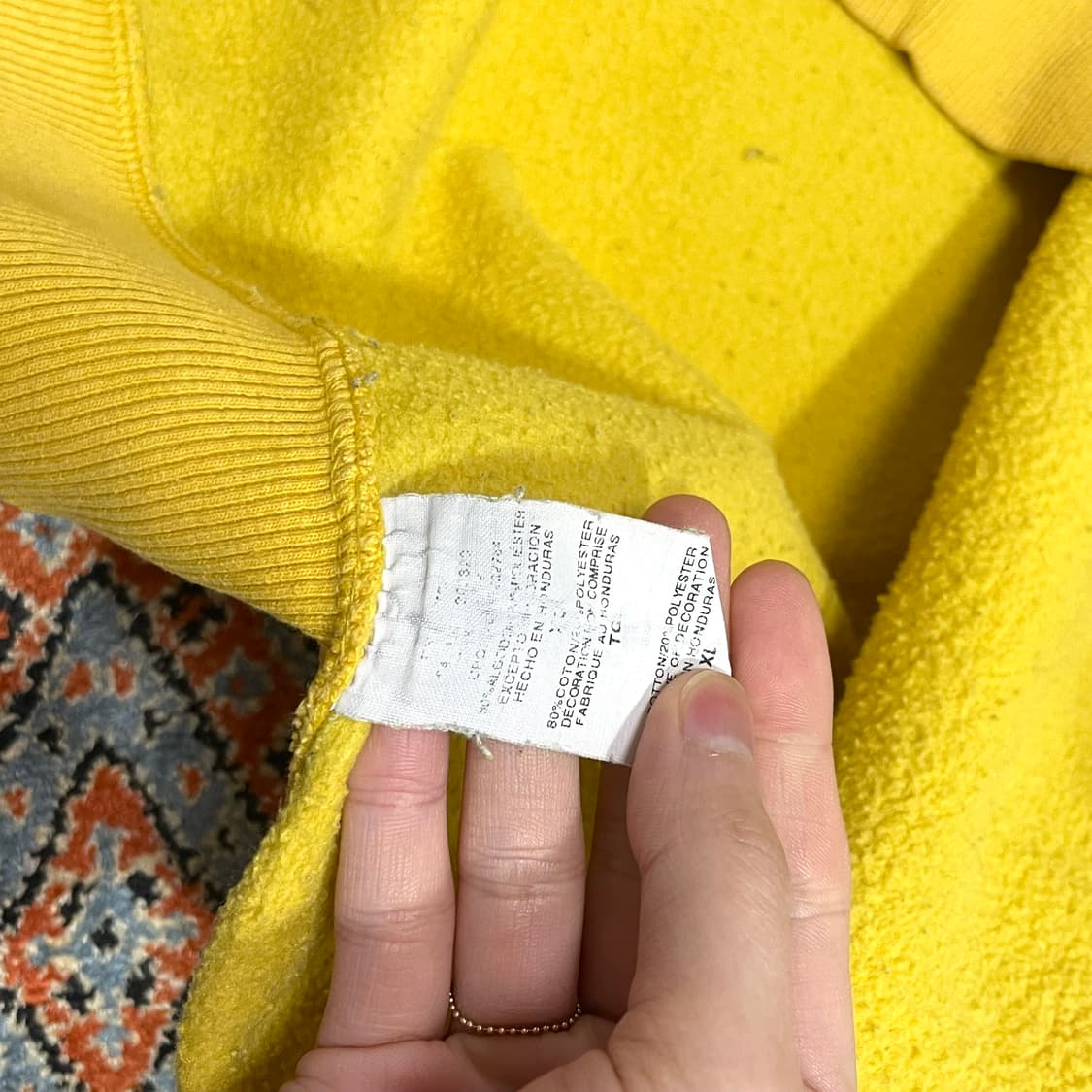 챔피온 머스타드 기모 맨투맨 남성3XL 상품이미지5