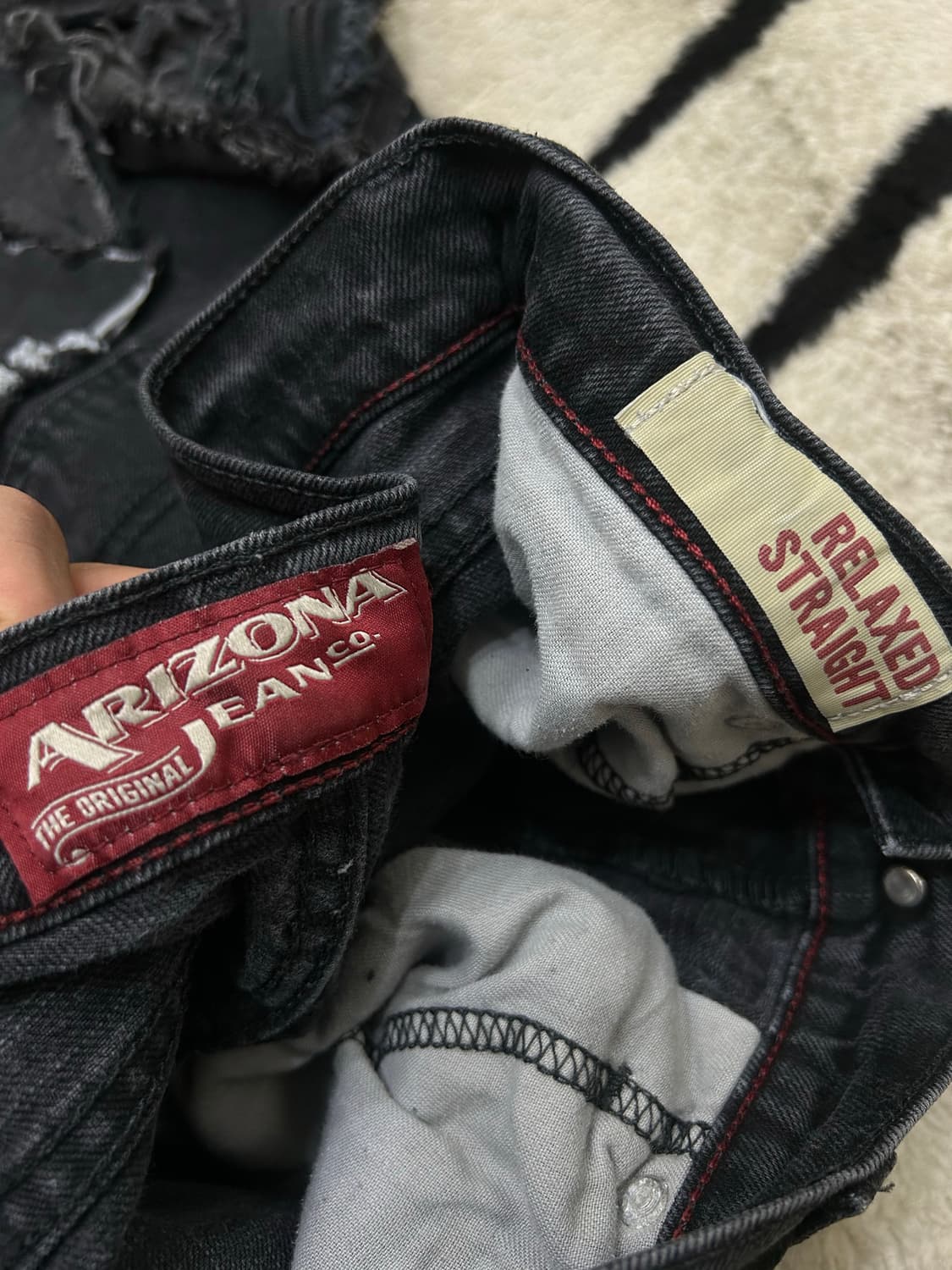 [30]Arizona 패치워크 레메이크 데님 롱 스커트/흑청 상품이미지4