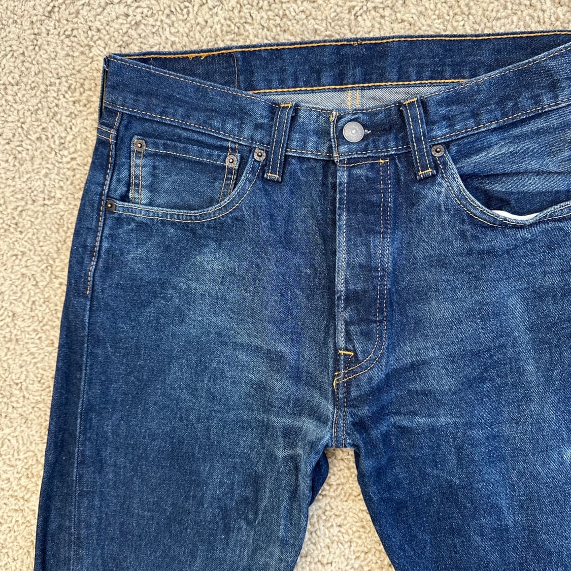 [32x30] 리바이스 501 버튼플라이 블루 데님 상품이미지2