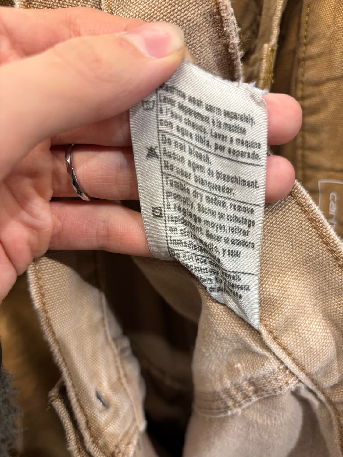 칼하트 90‘s 더블니 가죽탭 빈티지 워크팬츠 상품이미지7