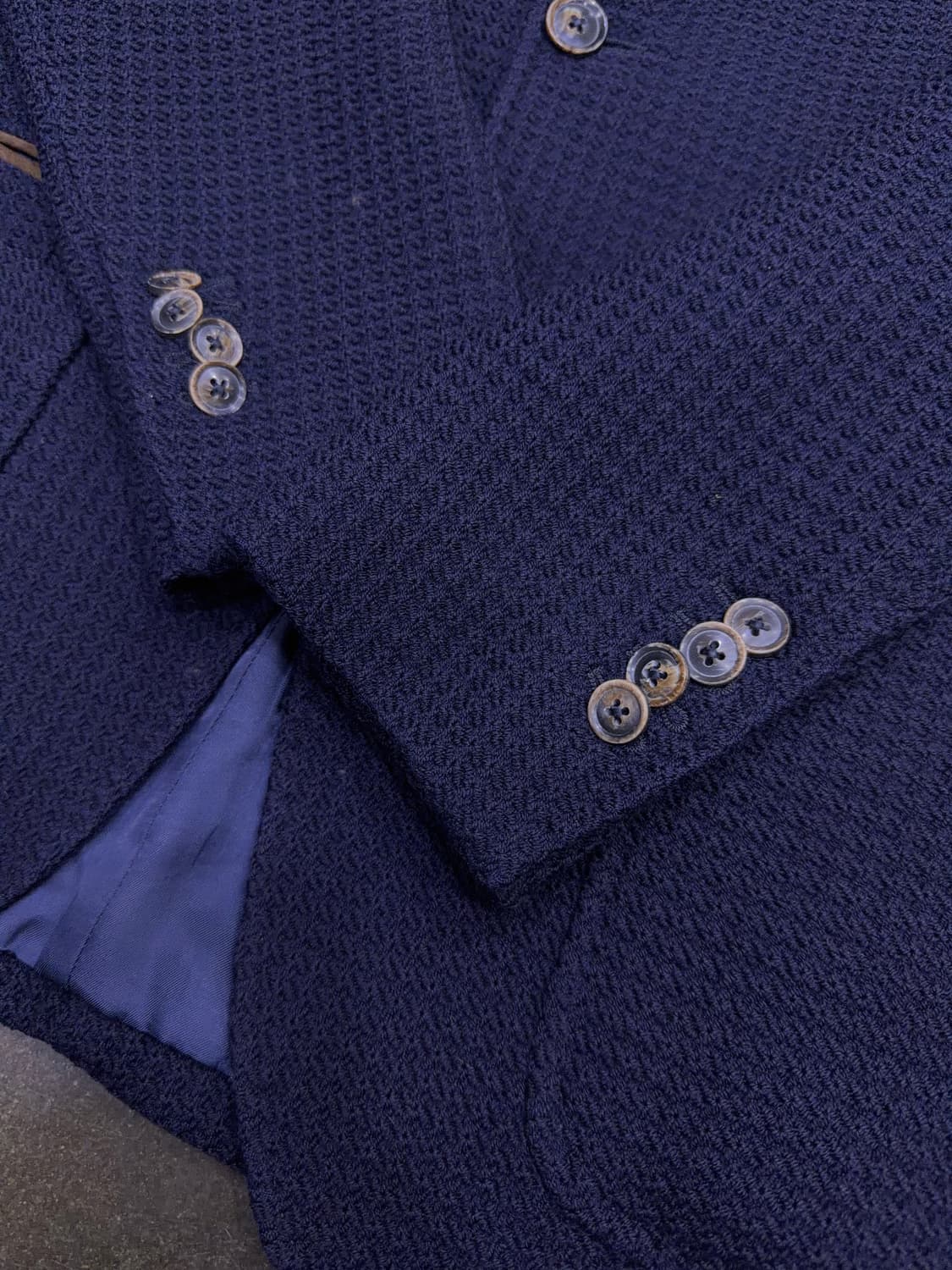 마시모두띠 와플 패턴 엑스트라 파인 울 스포츠자켓 네이비 48 상품이미지6