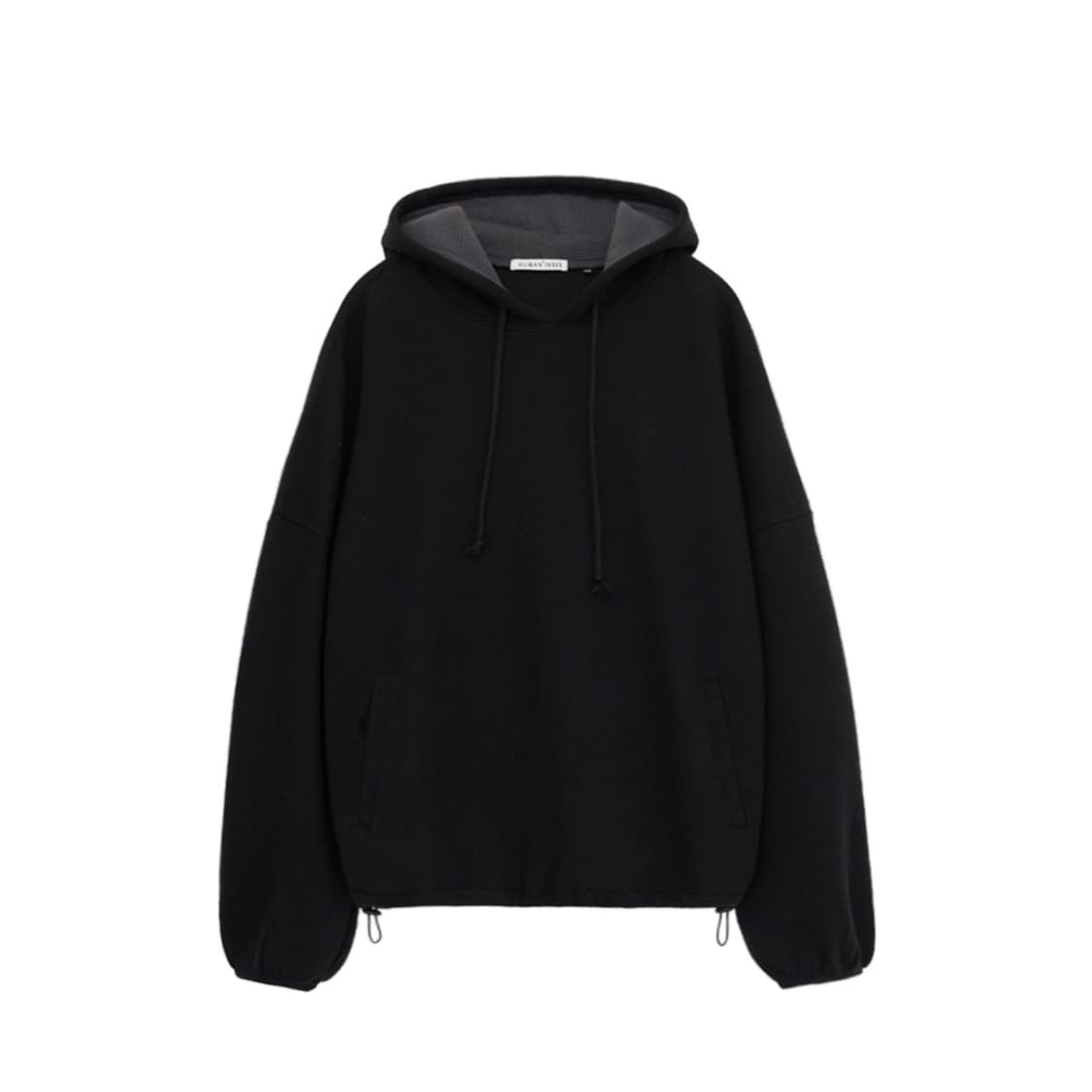 폴리테루 휴먼인덱스 휴먼 볼륨 후디 블랙 상품이미지1