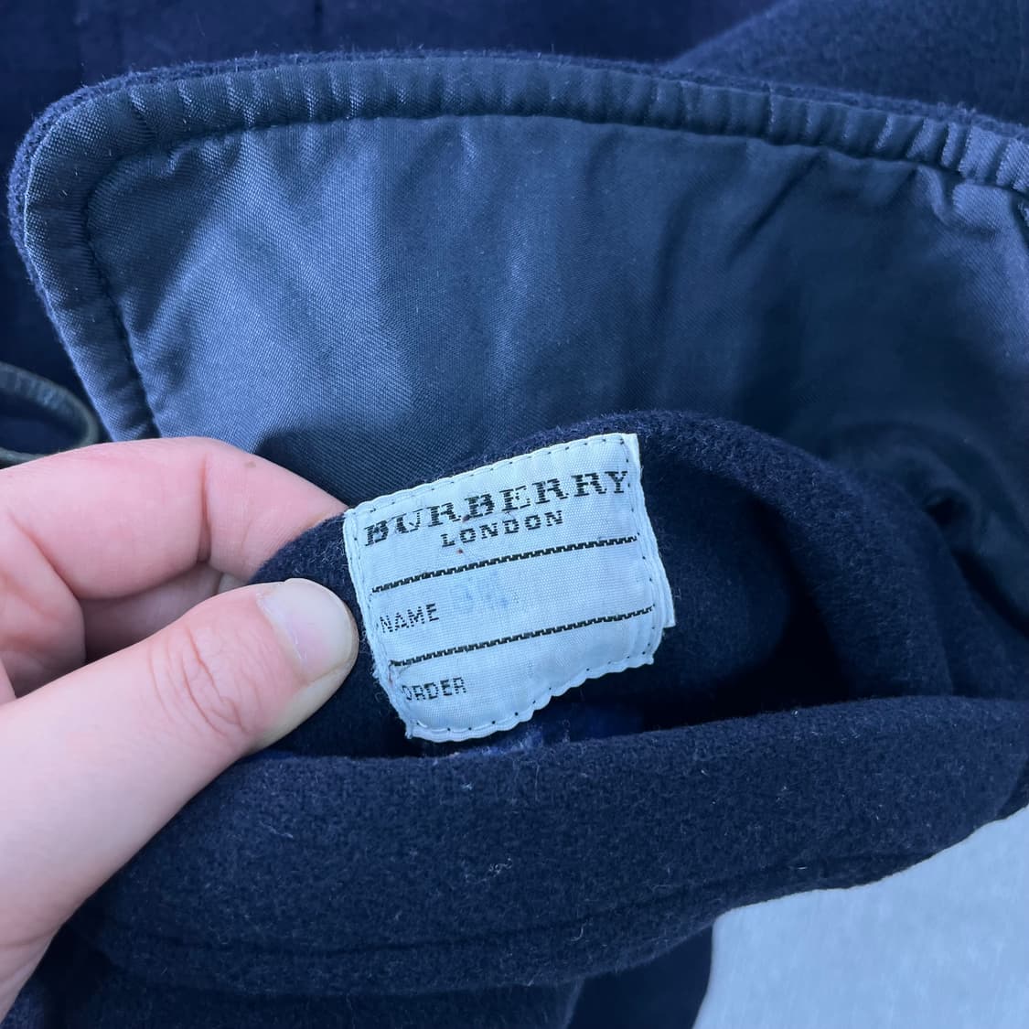 100 버버리 울 후드 떡볶이 코트 상품이미지5