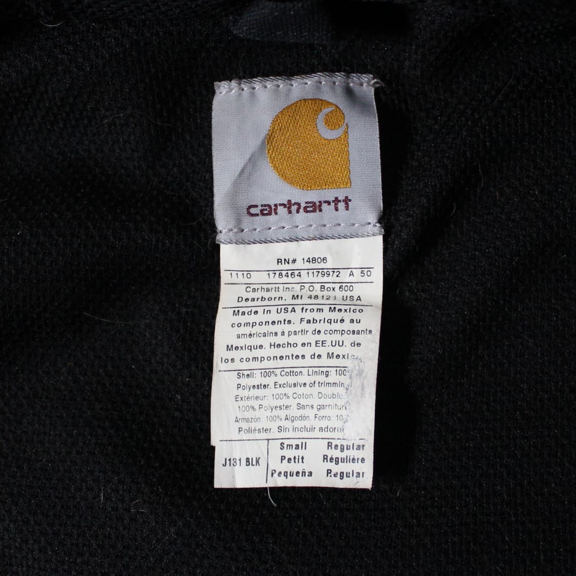 칼하트 Carhartt J131 BLK 액티브 후드 자켓 상품이미지4