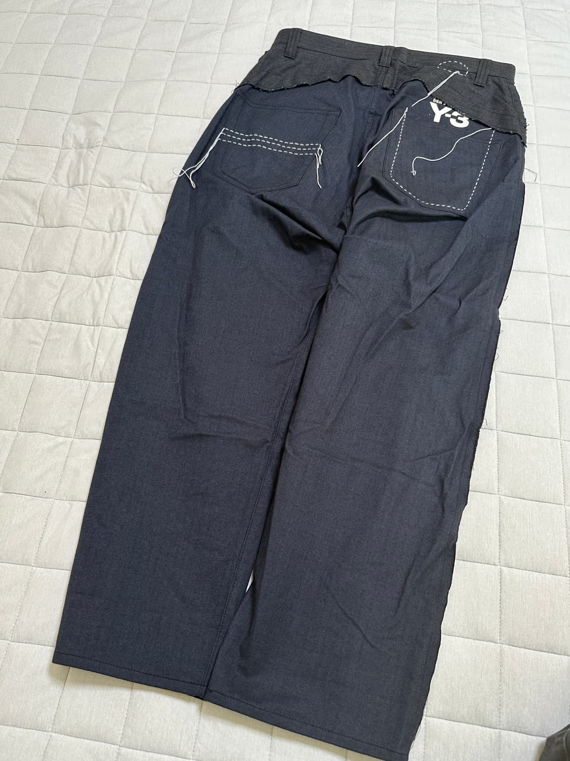 Y-3 요지야마모토 H본 팬츠 네이비 XS 상품이미지3