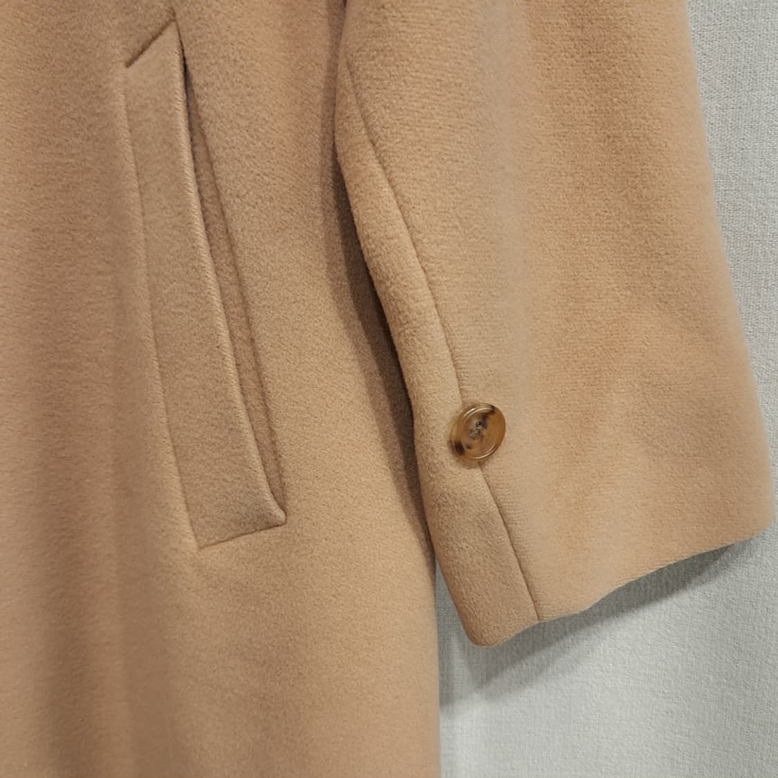 CL225 L 버버리 00s 영국판 울캐시미어 히든 카멜 코트 상품이미지7
