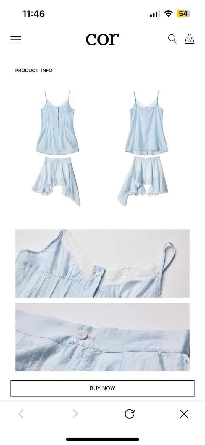 Shopcor Blue French V-neck Lace TwoPiece 상품이미지4