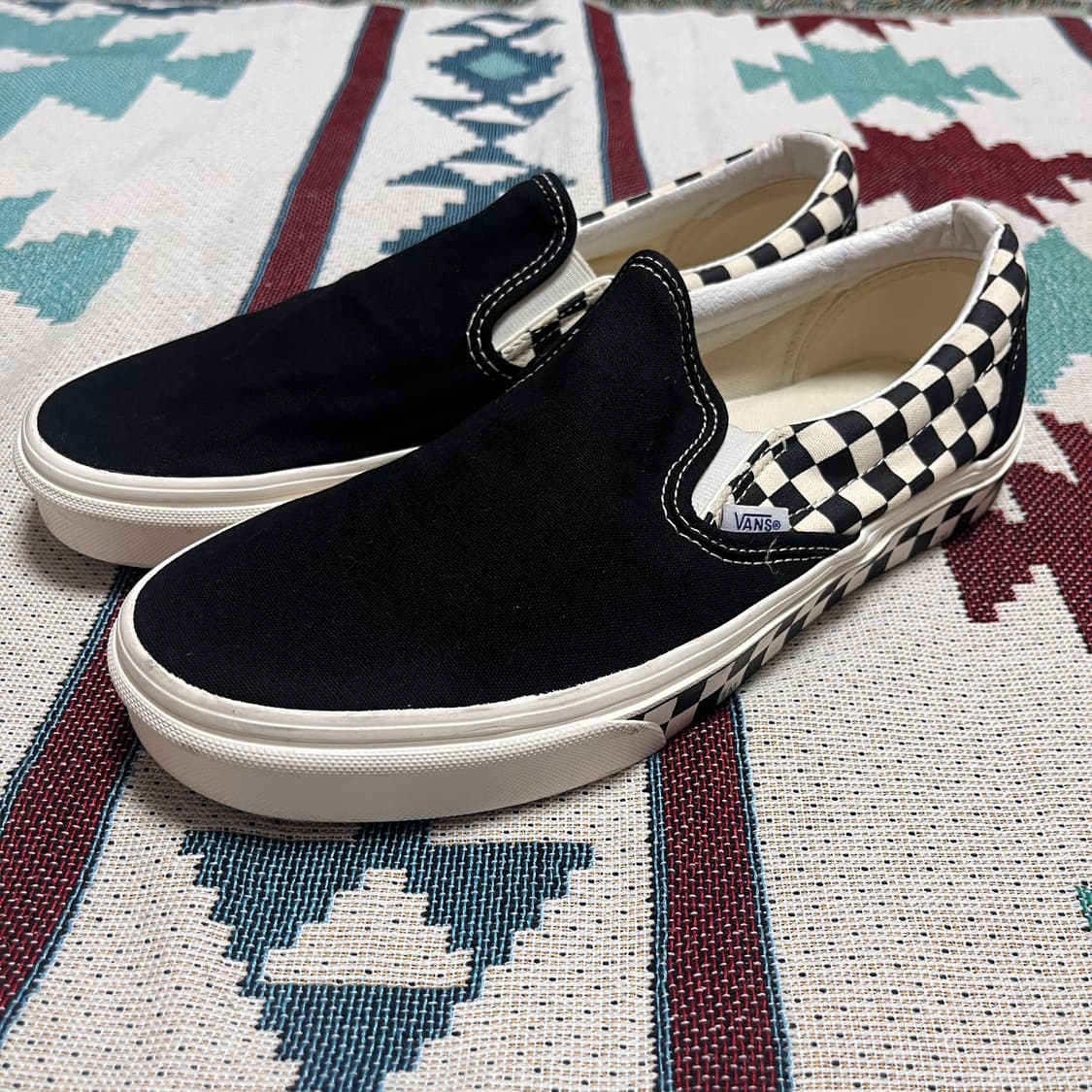 [275] Vans 반스 TM 사이드월 체커보드 슬립온 블랙 상품이미지1