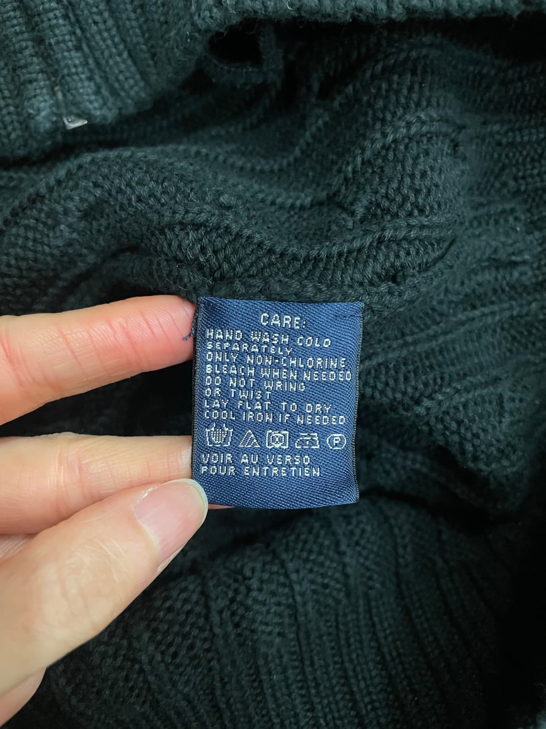 폴로 랄프로렌 블랙 케이블 니트 후드집업 상품이미지7