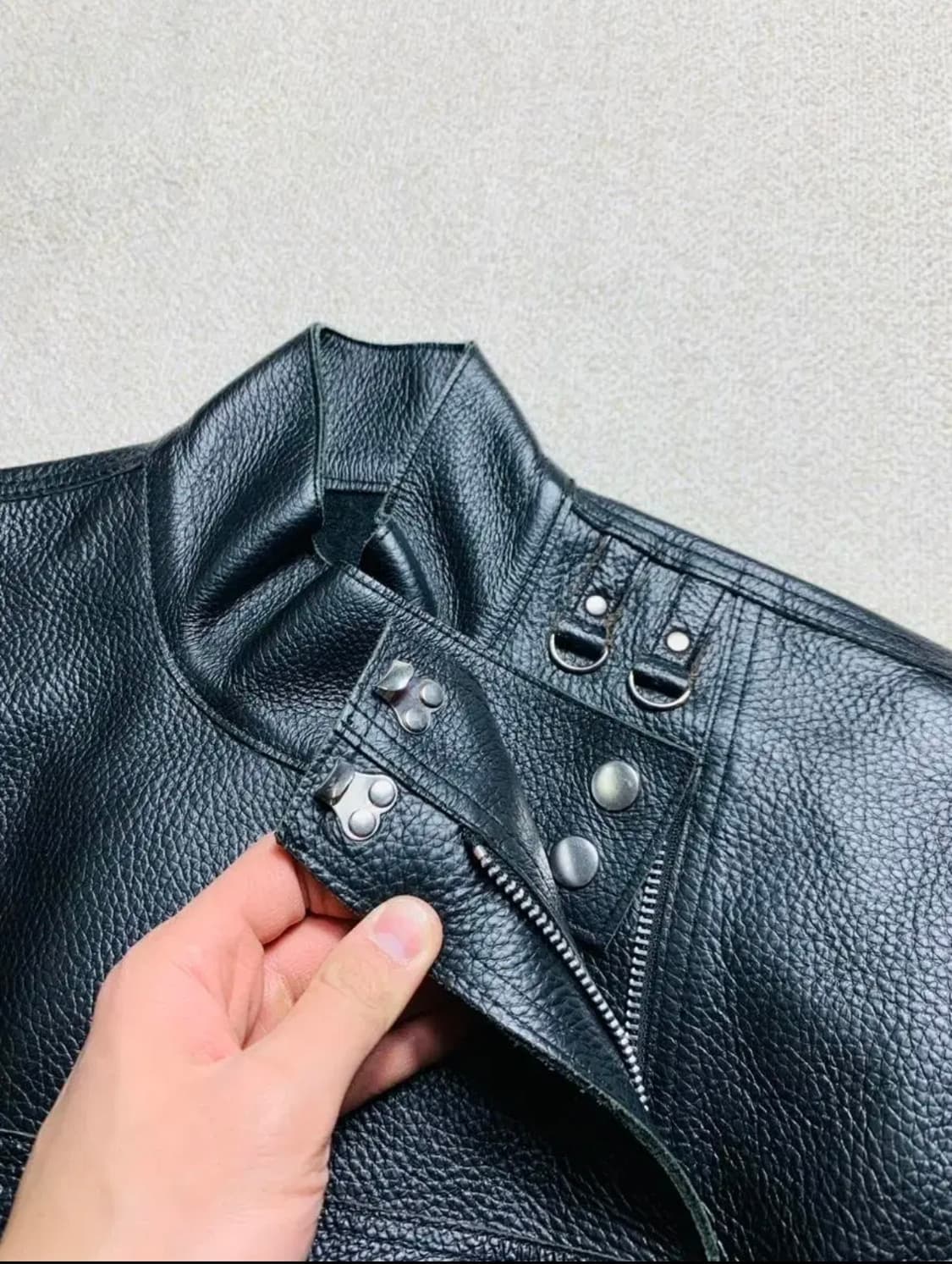 오프닝세레모니 가죽자켓 레더자켓 바이크자켓 바이커자켓  상품이미지3