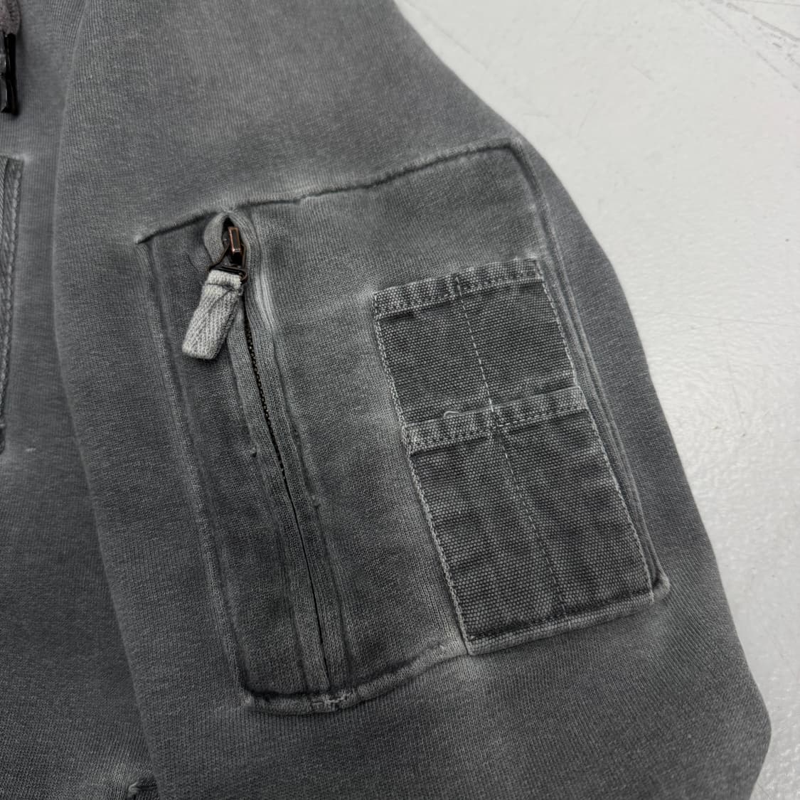 트루릴리전 Y2K 스톤워싱 성조기 빅로고 후드집업 상품이미지6