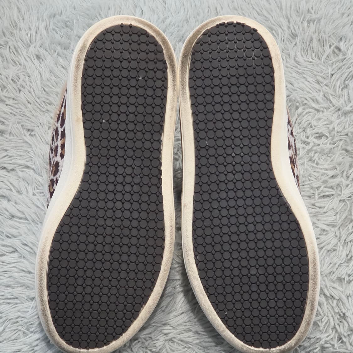 7q-13:스프리스 레오파드 퍼 스니커즈 베이지 (225cm)-거의새거 상품이미지9