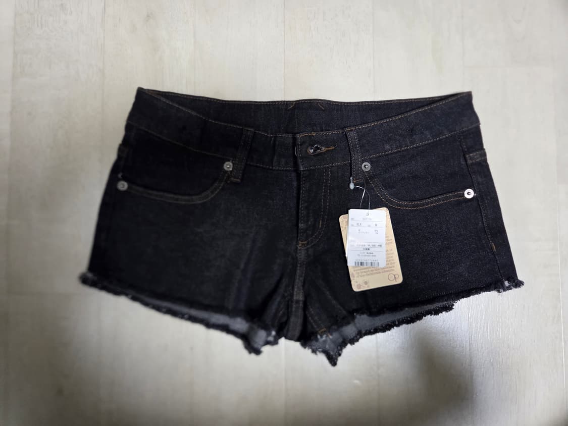 로우라이즈 흑청 숏팬츠 상품이미지1