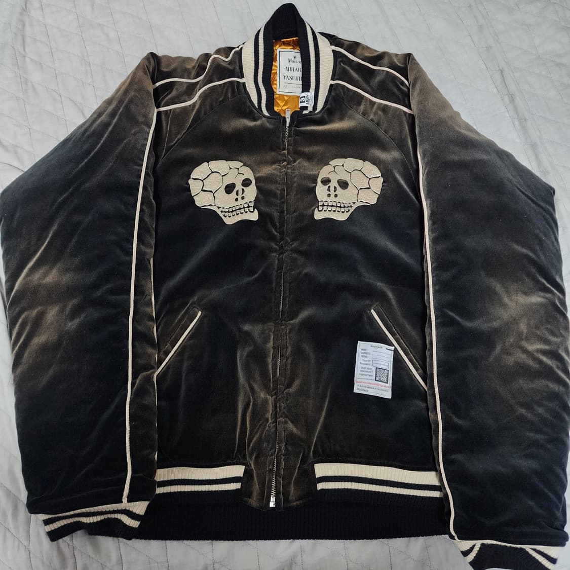[48] 미하라 야스히로 스컬 수베니어 자켓 블랙 상품이미지1