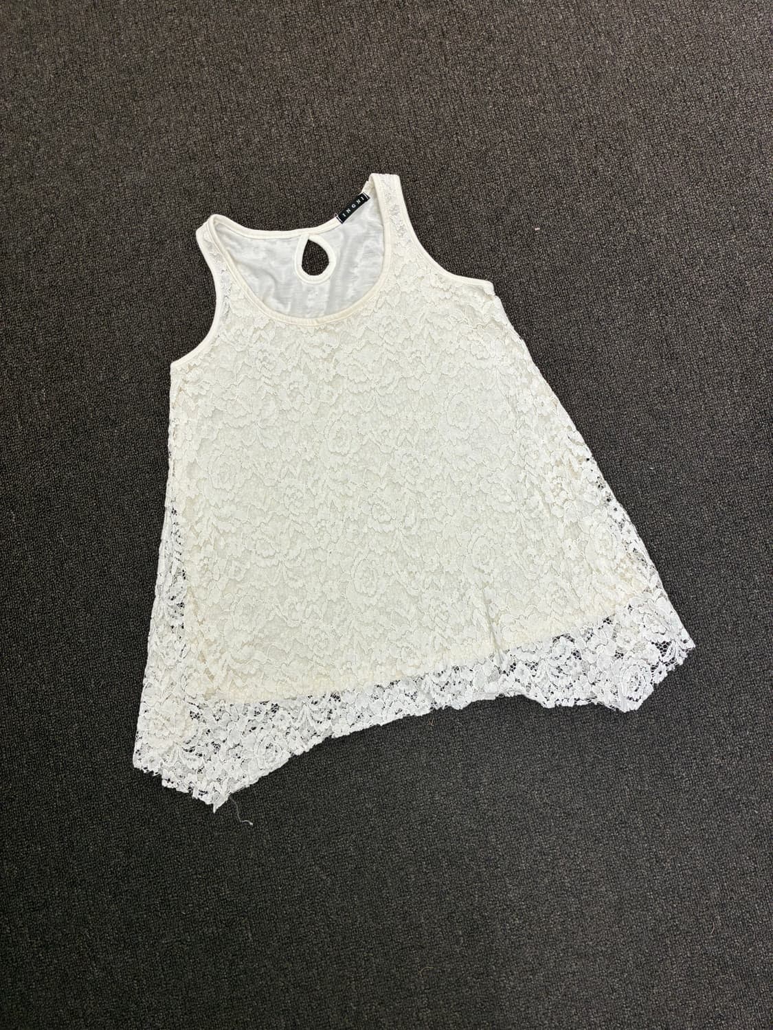 M)Ingni 빈티지 여성 꽃 레이스 나시 상품이미지2