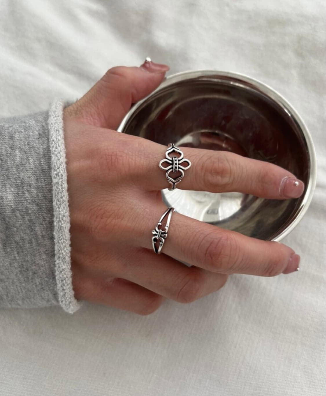 <남녀공용>실버925 오픈링 실버링 은반지 빈티지링 상품이미지5