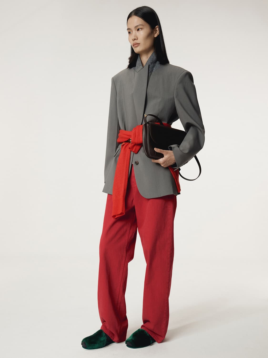 렉토 RECTO 가먼트 다이드 데님 팬츠 레드 상품이미지1