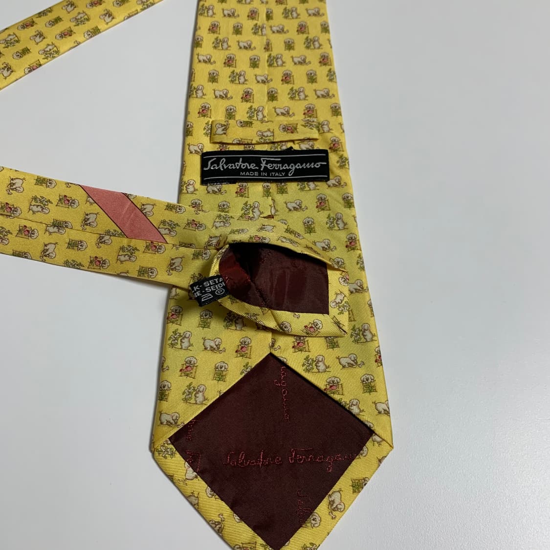 살바토레 페레가모 명품넥타이 이태리 100실크 최상급 도그패치 상품이미지7