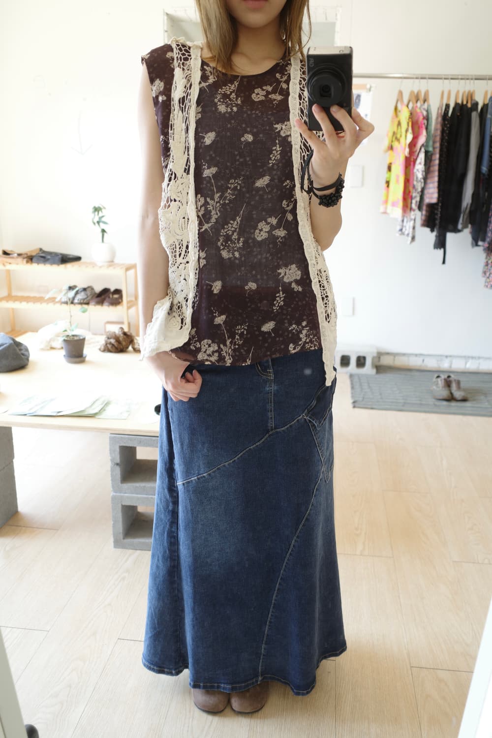 Brown flower sleeveless  상품이미지10