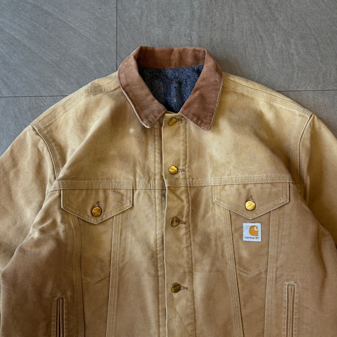 칼하트 정품 브라운 진 트러커 자켓 상품이미지2