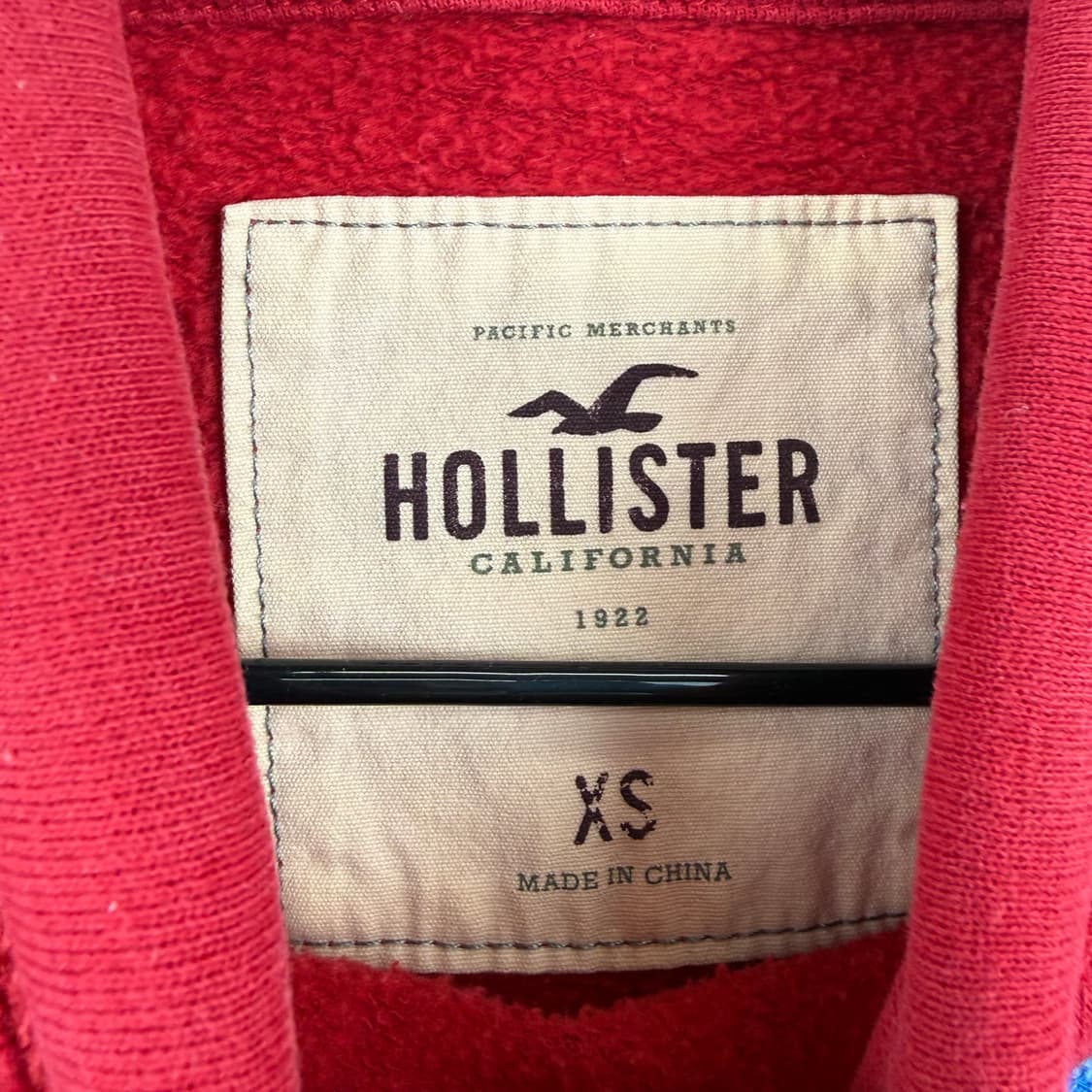 (XS) 홀리스터 우먼스 패치로고 후드 티 레드 상품이미지3
