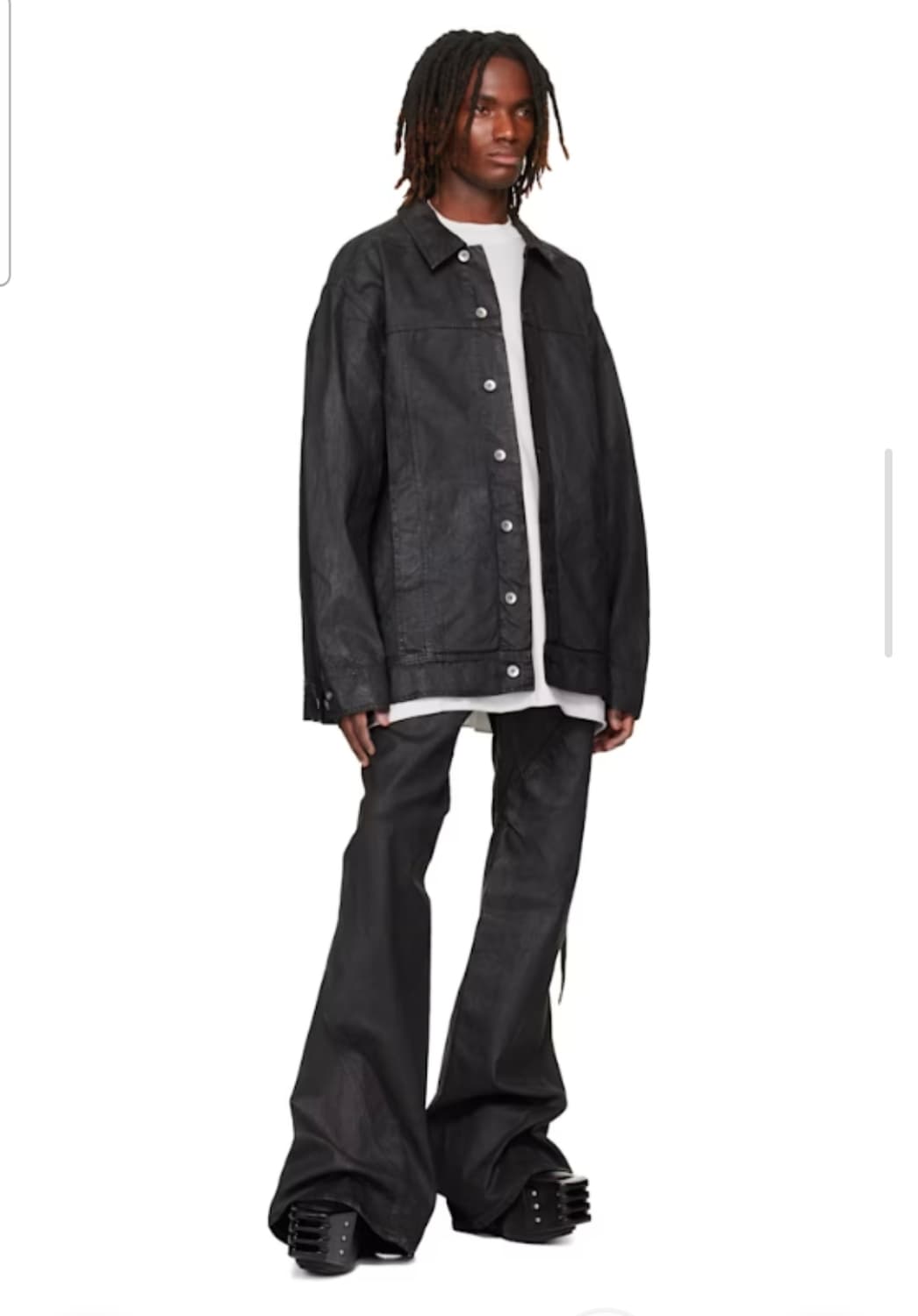 릭오웬스 SS26 왁스 코팅 점보 워커 자켓 DBK  상품이미지5