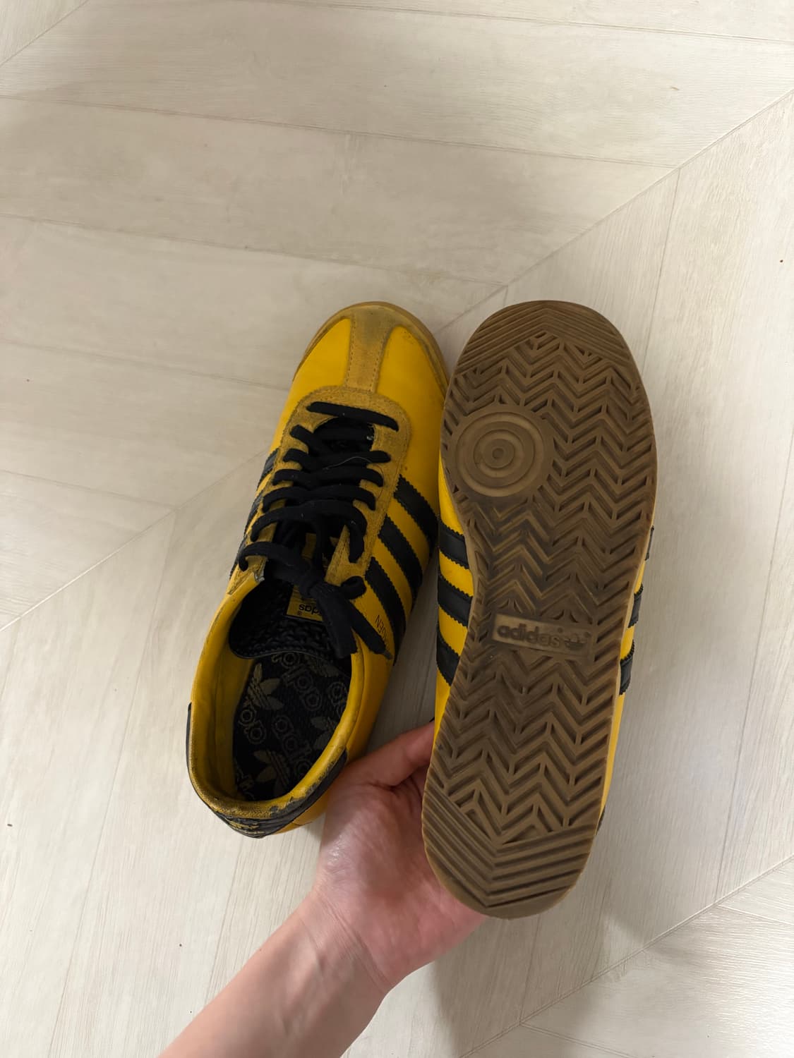 아디다스 코펜하겐 옐로우 블랙 235 상품이미지6