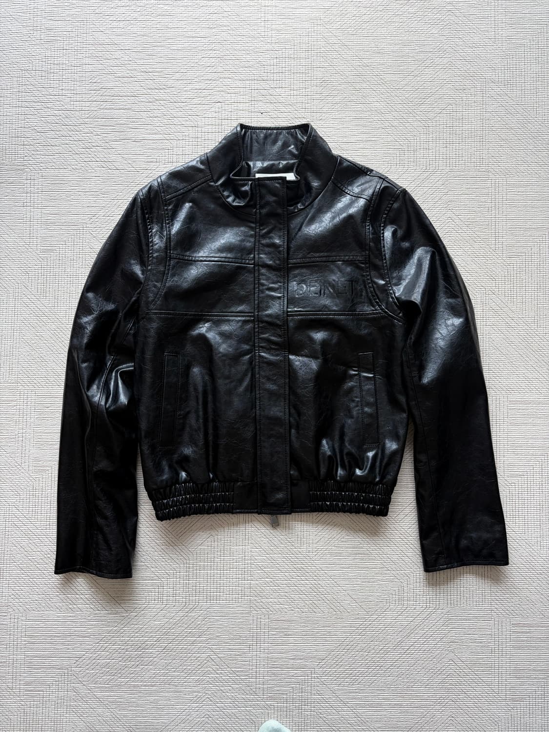 다이닛 레이싱 바이커 레더 자켓 블랙 상품이미지9