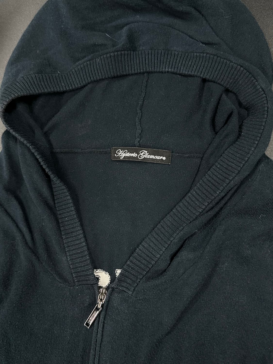 히스테릭 글래머 Rock N Roll 백프린팅 니트 집업 상품이미지5