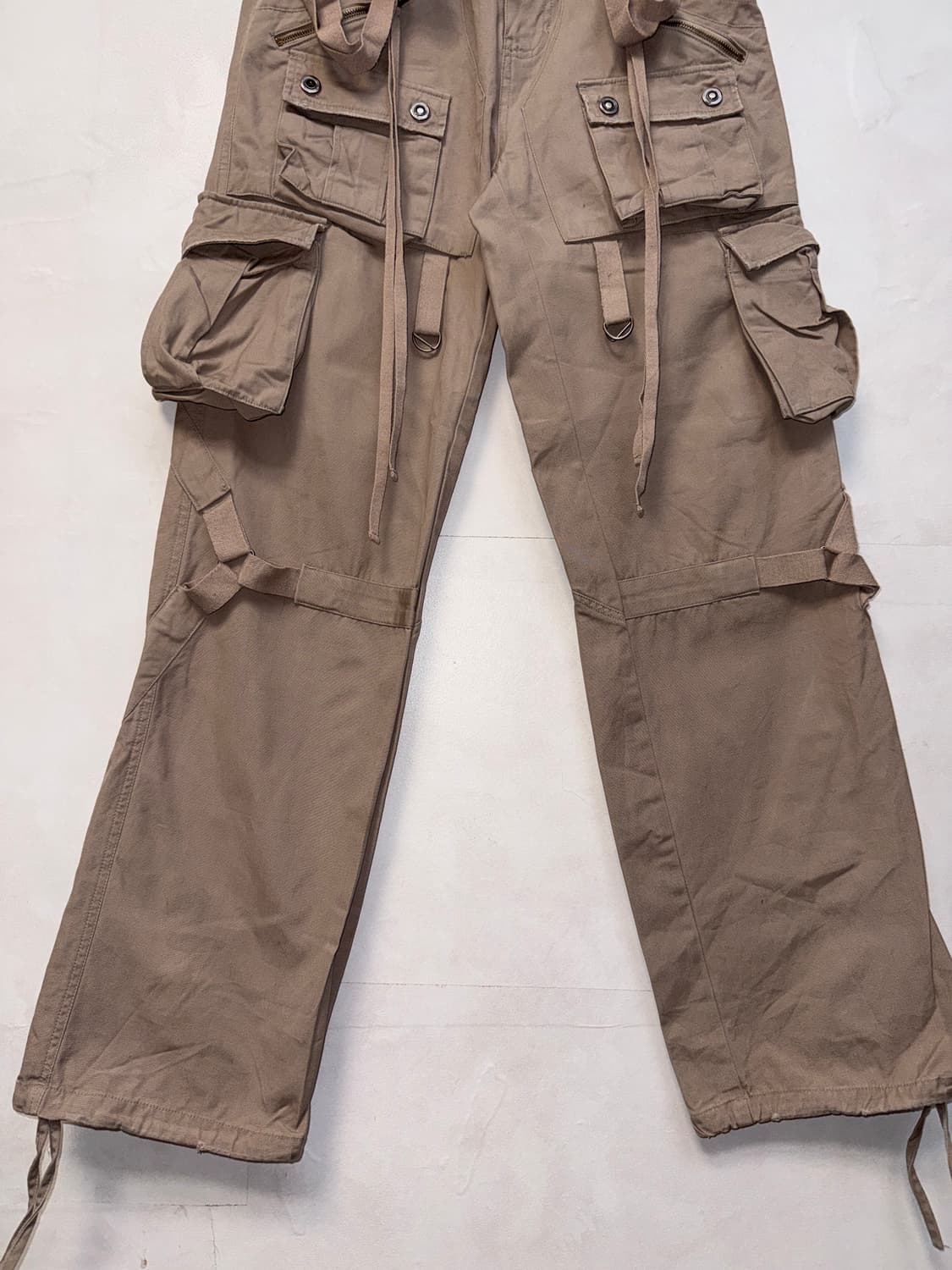 Pink beige multi pocket strap 카고팬츠 상품이미지3