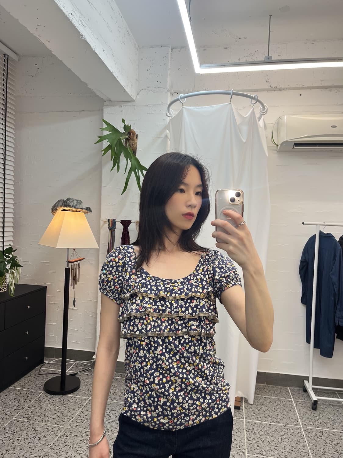 플라워 프릴 티셔츠 상품이미지3
