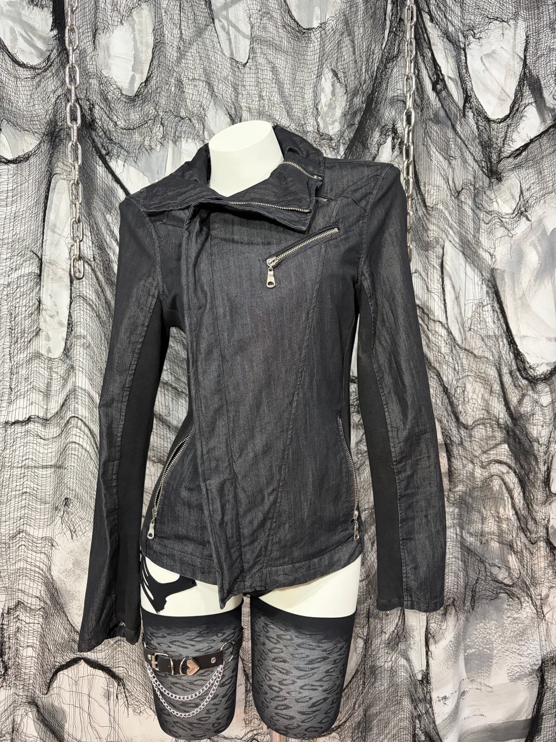 Rockchic high neck zipper detail jacket 상품이미지6