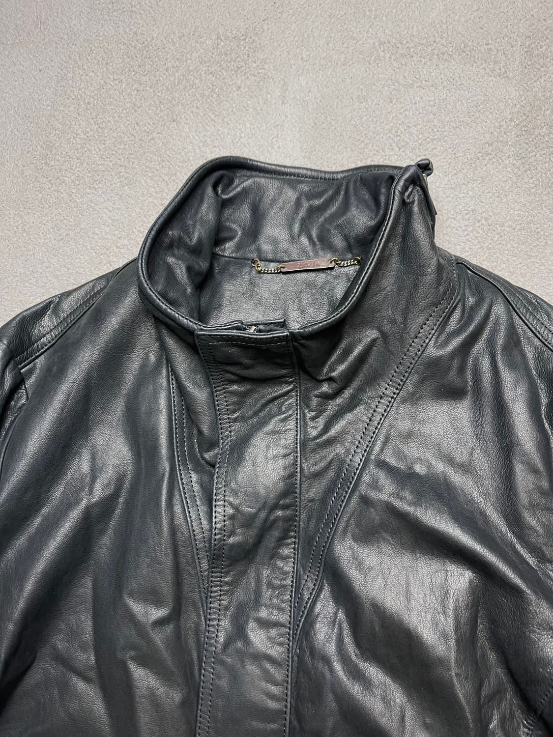 [100] 지오지아 하이넥 레더자켓 - 양가죽자켓 상품이미지7