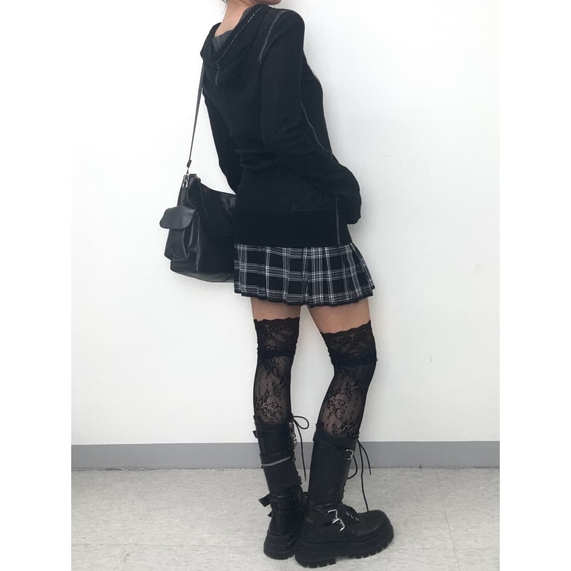 빈티지 블랙 후드티 상품이미지3