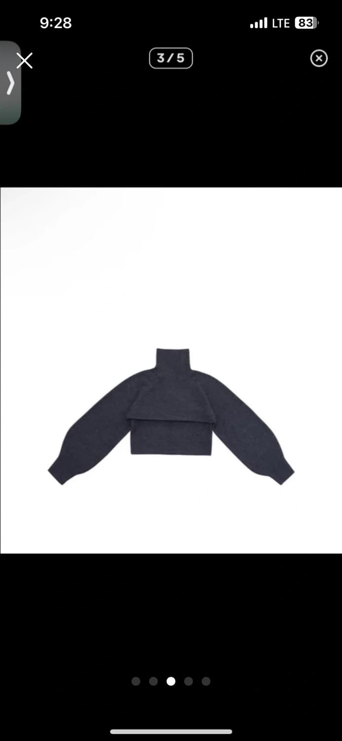 트리밍버드 레이어드 폴라니트 블루그레이 새상품급 가격내림x 상품이미지3