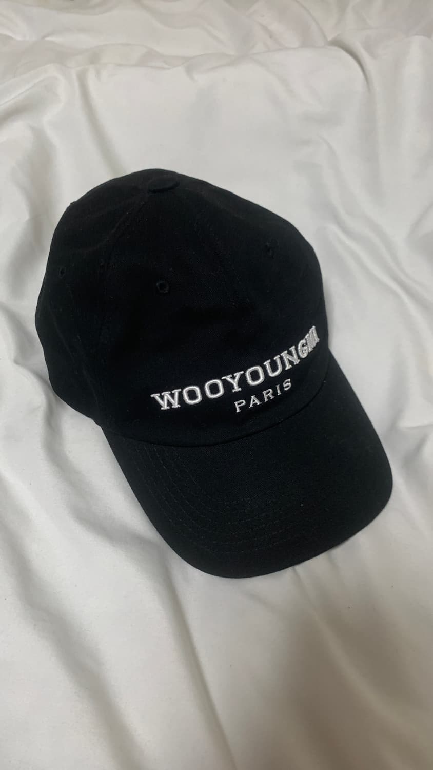 우영미 자수 볼캡 블랙 상품이미지1