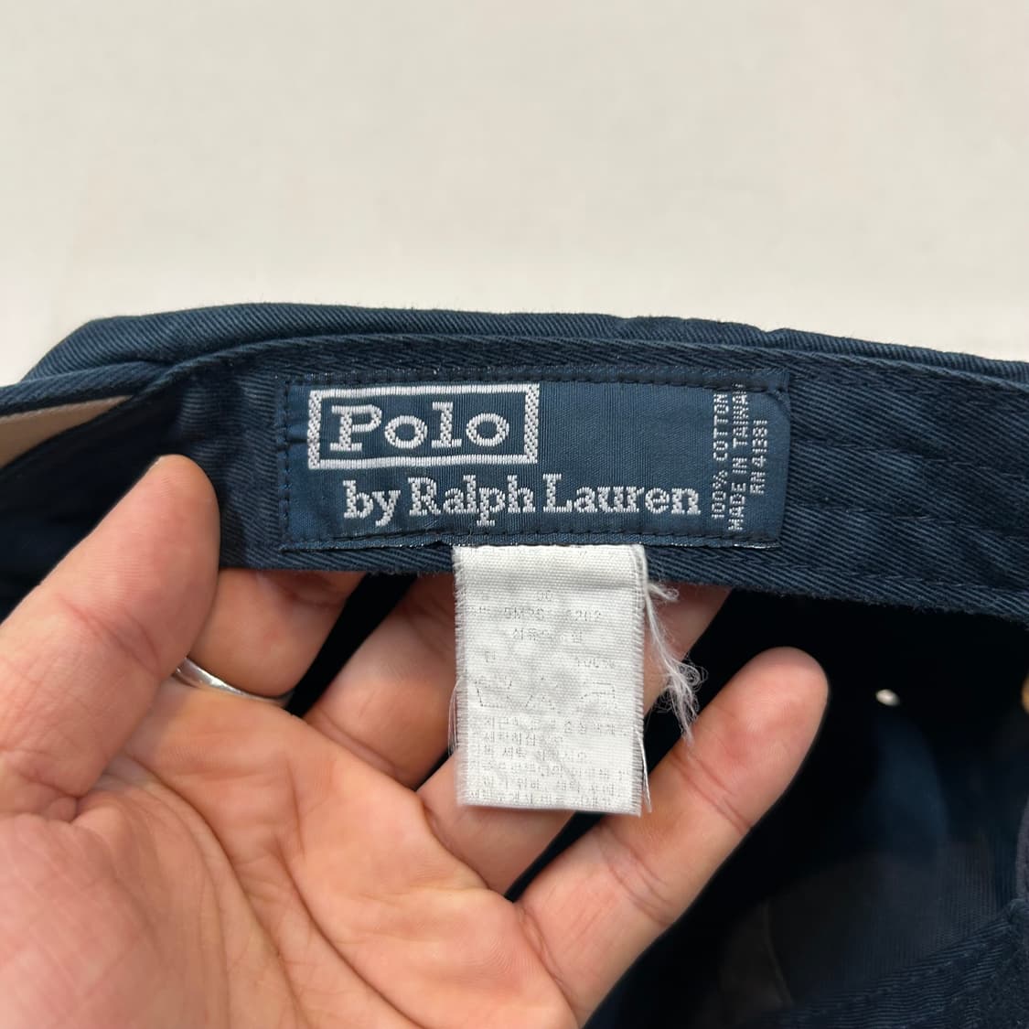 폴로 랄프로렌 네이비 볼캡 모자 가죽스트랩 정품 상품이미지7