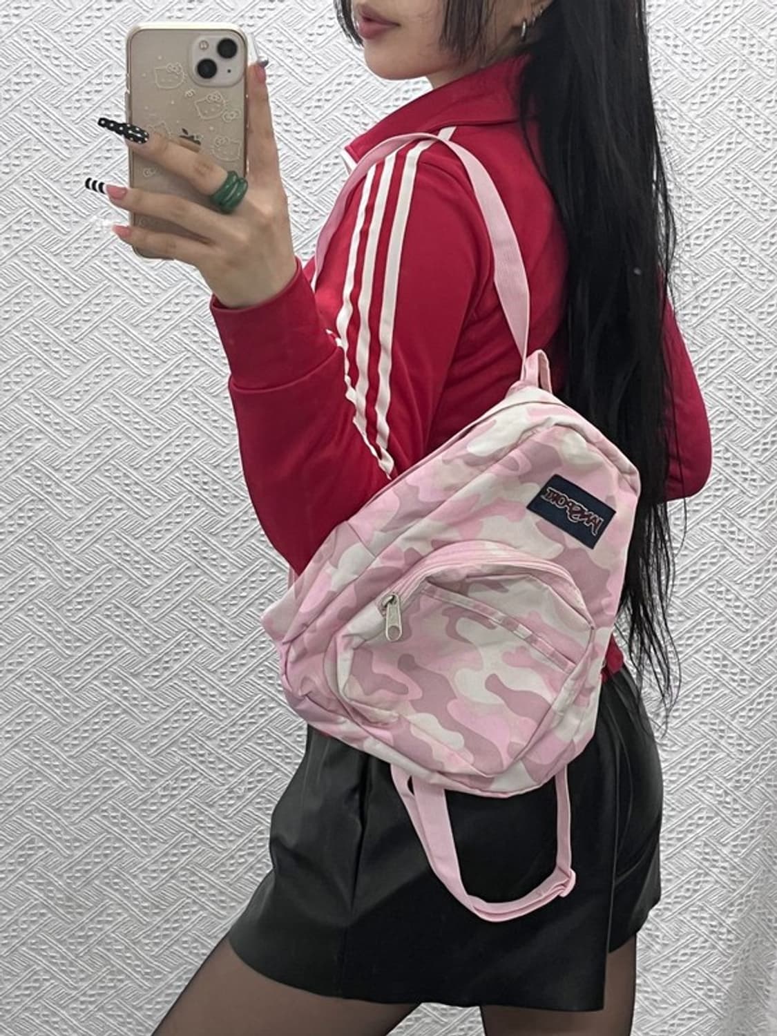 잔스포츠 희귀 Y2K 딸기우유 카모 키치 미니 백팩 C10207 상품이미지1