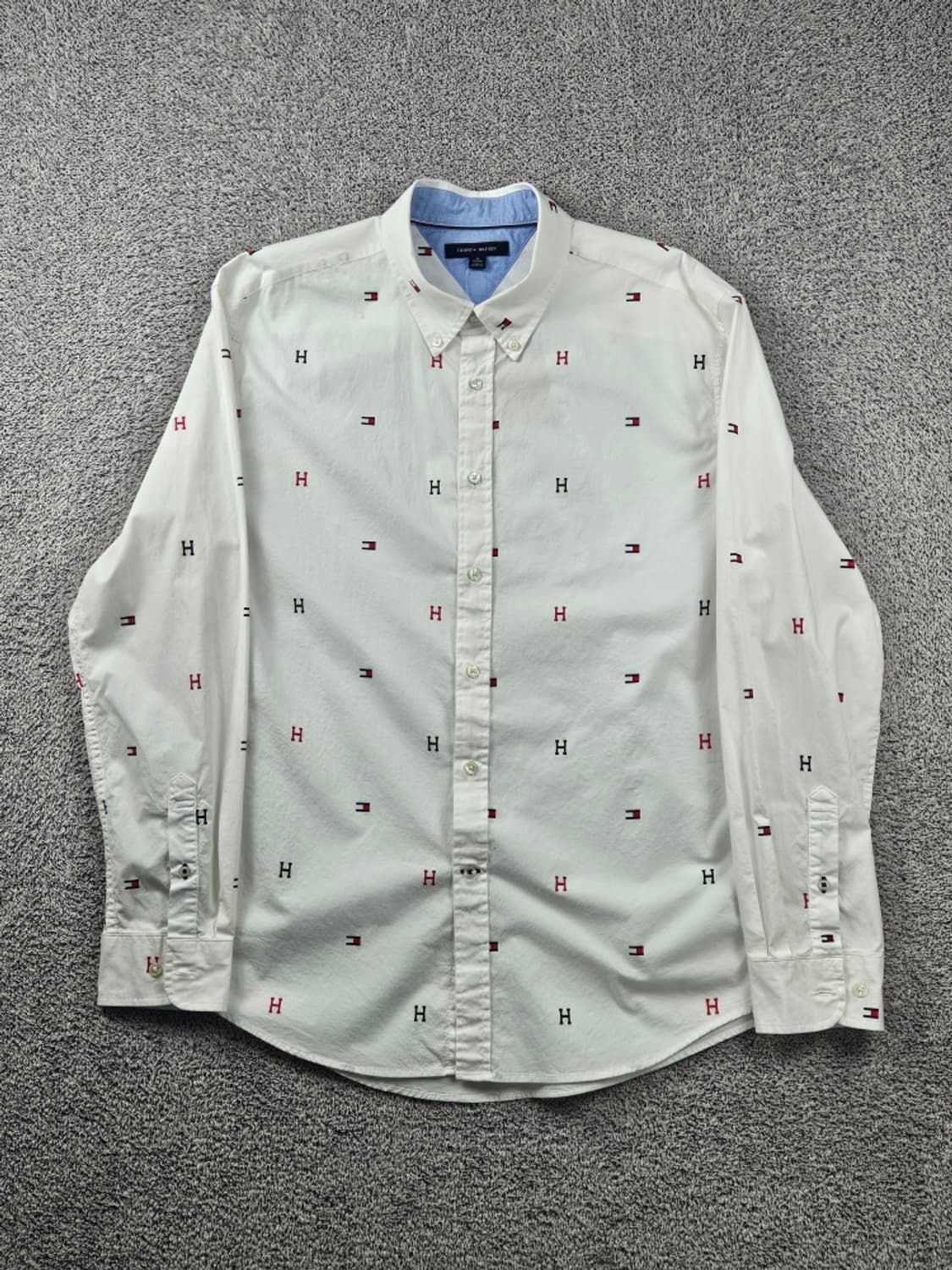 타미힐피거 스펠 로고 패턴 코튼 셔츠 ( XL ) / 11081 상품이미지2