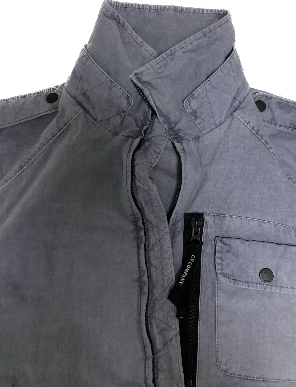 cp컴퍼니 가먼트다잉 자켓 견장 워싱 블루그레이 상품이미지3