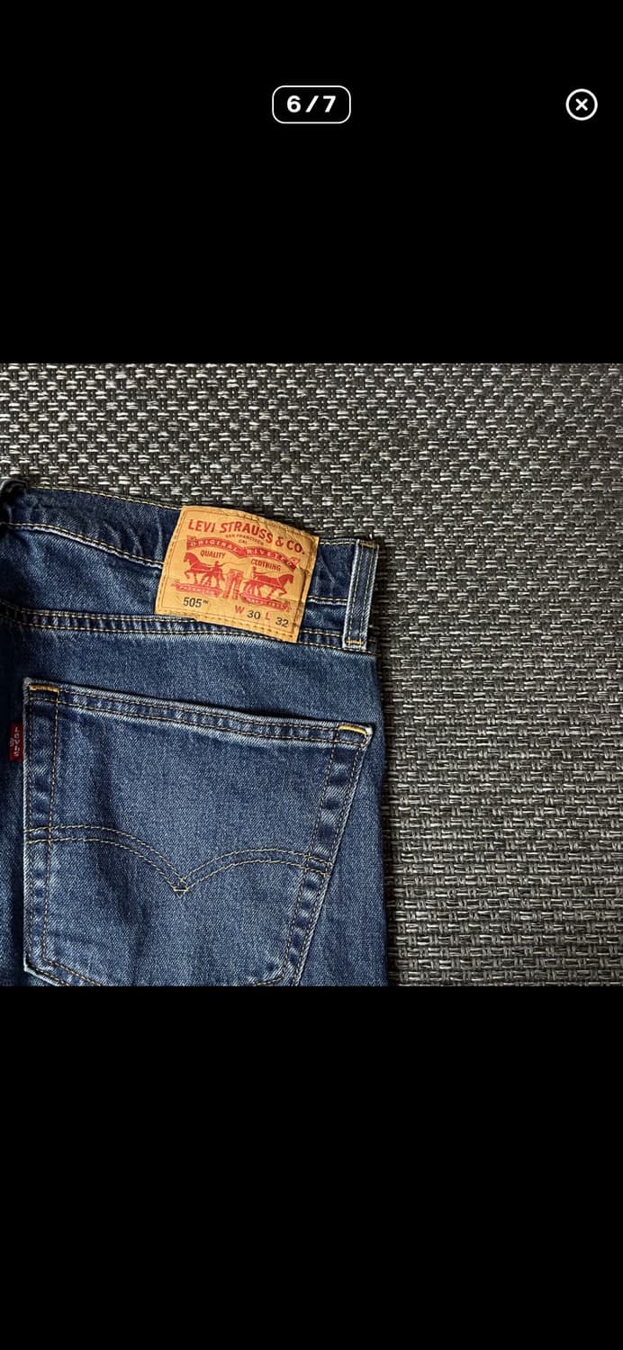 리바이스 505 30X32 진청 데님 팬츠 상품이미지6