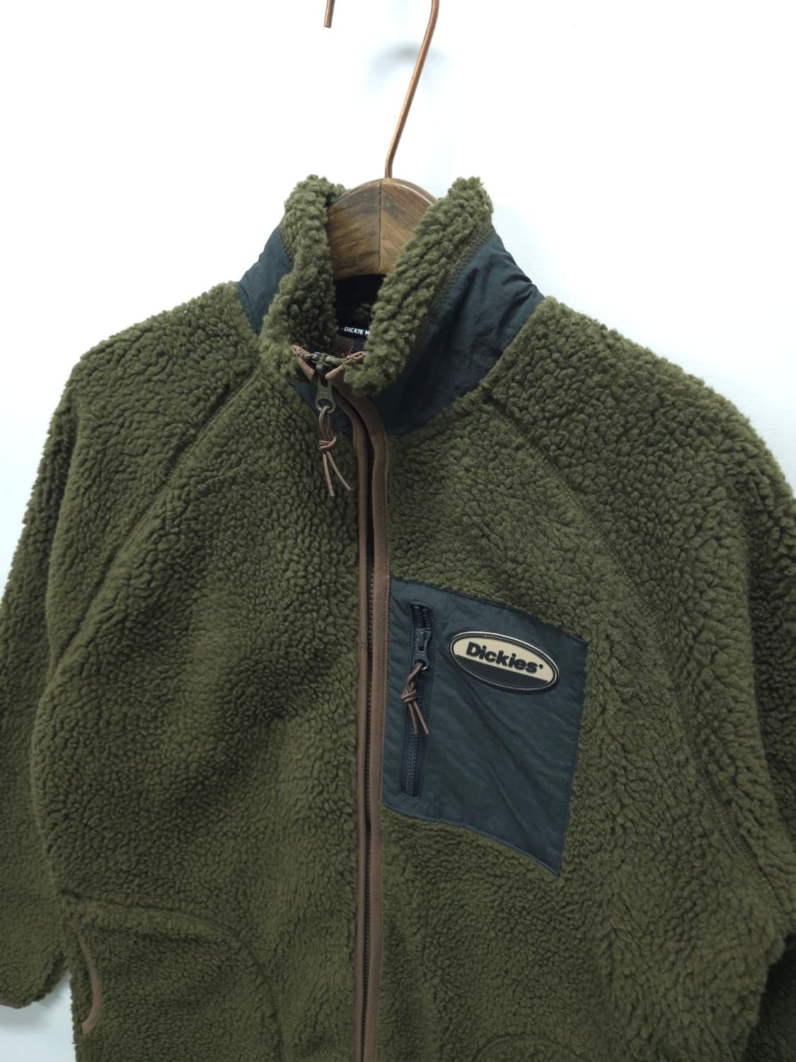 Dickies(디키즈) 롱 후리스 자켓 S 올리브 상품이미지2