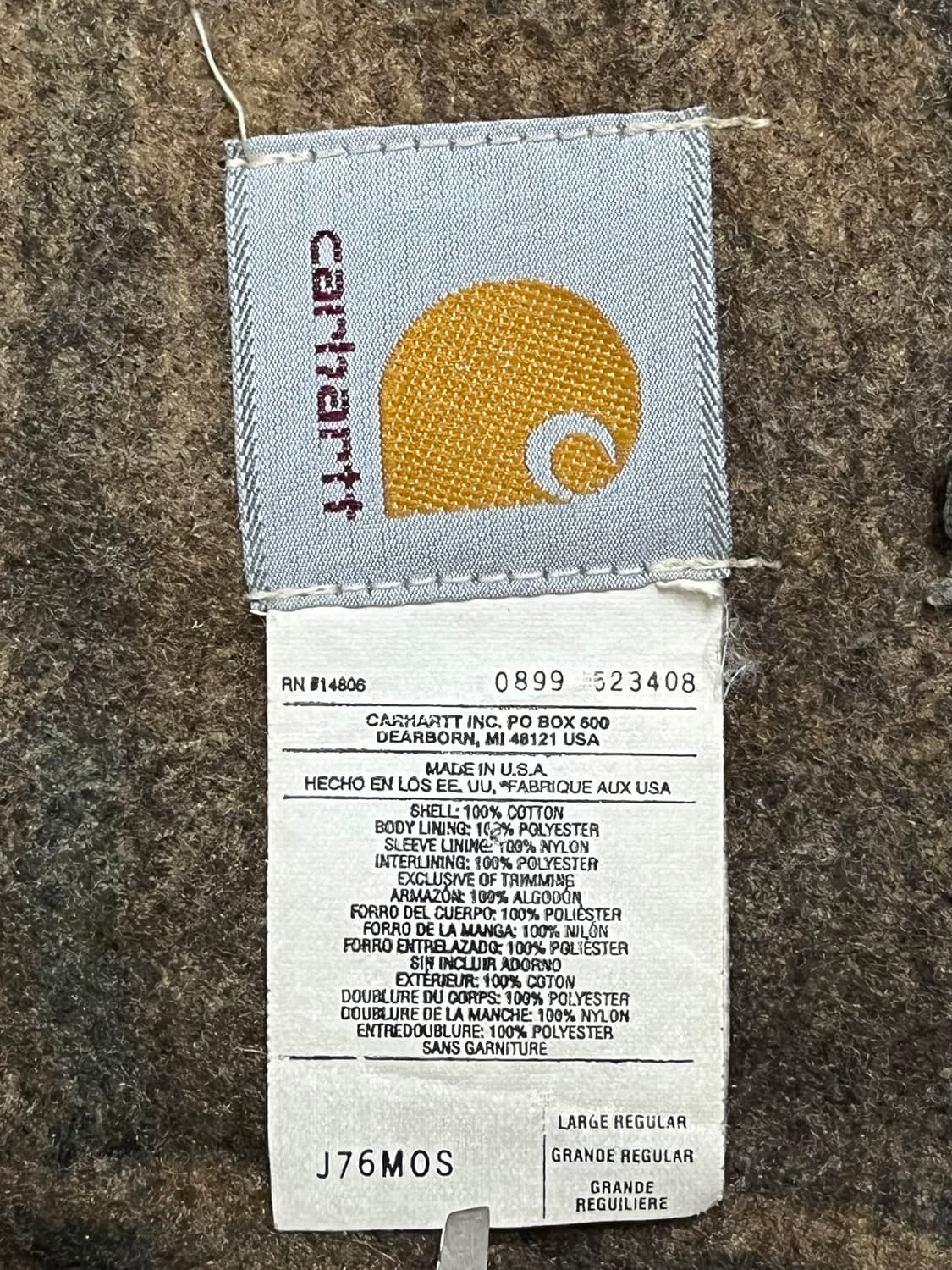 칼하트 디트로이트 J76 MOS 라지 상품이미지5