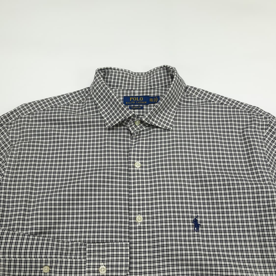 CN318 2XL 폴로 랄프로렌 블랙 마이크로타탄체크 긴팔 셔츠 남방 상품이미지3