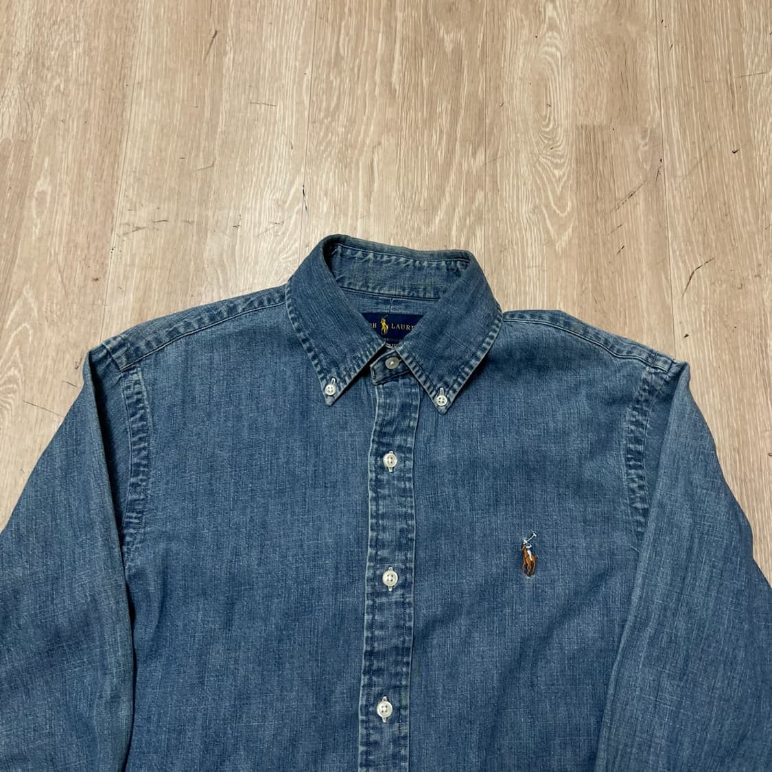 폴로 랄프로렌 커스텀핏 청남방 데님셔츠 S/90 상품이미지2