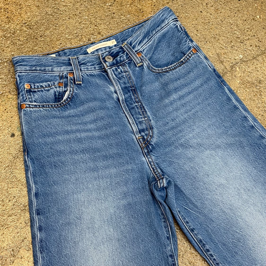 USA 빈티지 리바이스 립케이지 스트레이트 여성 청바지 상품이미지3