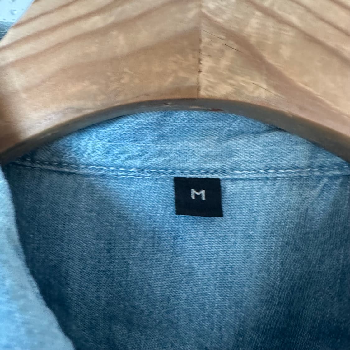 M 무지 무인양품 웨스턴 데님 셔츠 상품이미지3